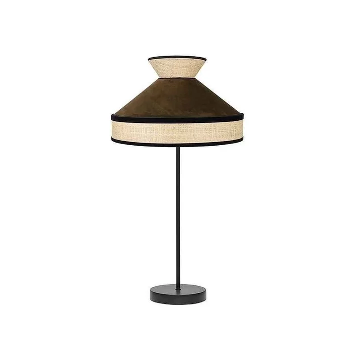 lampara sobremesa metal color marron serie fabrizio 30cm