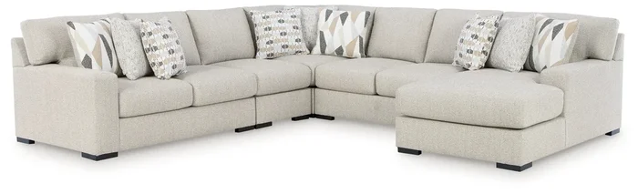 Laurelgrove Pebble 5-Piece Sectional with RAF Chaise