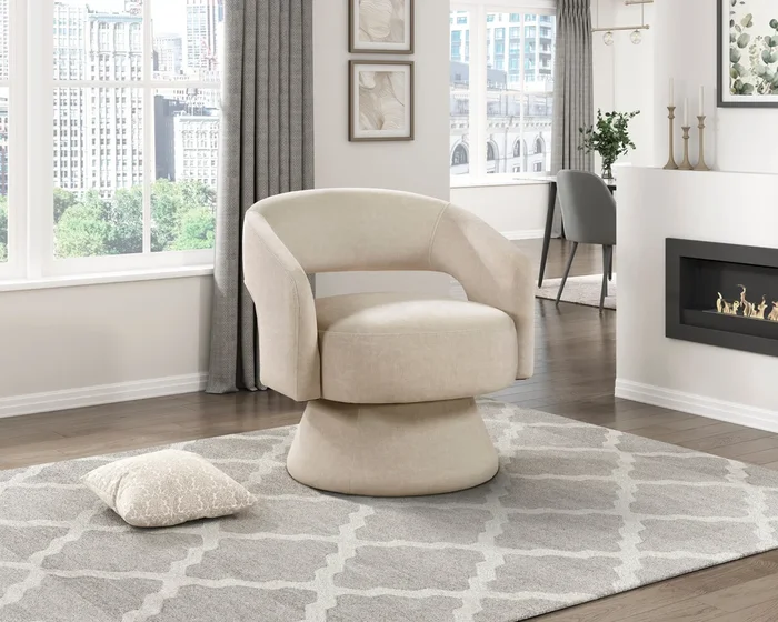 Lavon Taupe Swivel Chair