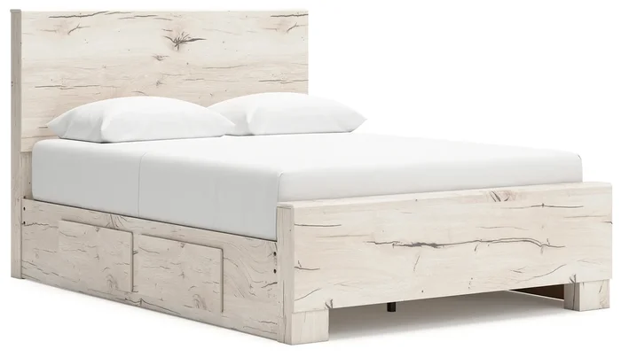 Lawroy Light Natural Queen Storage Platform Bed with 4 Drawers