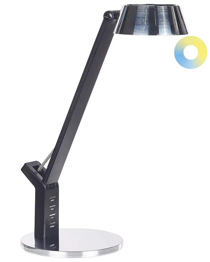 LED Desk Lamp CHAMAELEON with Dimmer Metal Silver
