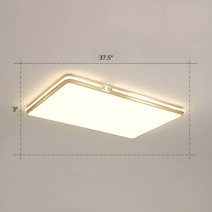 LED Iluminación de Techo de Acrílico en Dorado Lámpara de Techo Geométrica Estilo Moderno – 220 A 240 V Dorado 95,25 cm Atenuación continua