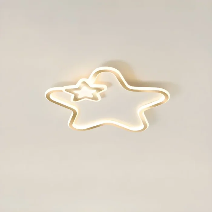 LED Iluminación de Techo de Estrella Lámpara de Techo Acrílica de Estrella para Cuarto – 110 A 120 V Dorado Luz cálida