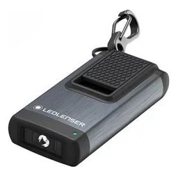 Ledlenser K4R GRAY – linterna de bolsillo LED recargable y regulable, batería 180 mAh, protección IP2X, 120 lm