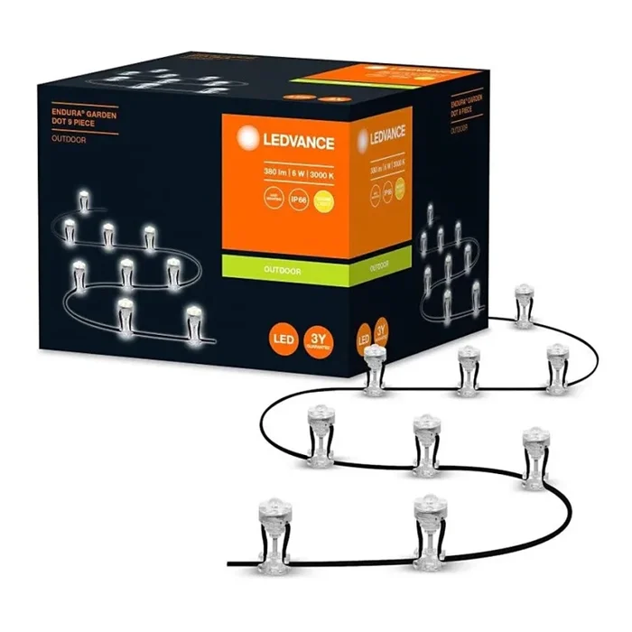 Ledvance – Lámpara decorativa exterior LED DOT 9xLED/0,7W/230V IP66