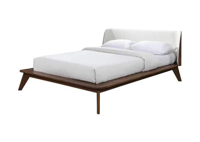 Lenzburg Walnut/Beige Queen Platform Bed