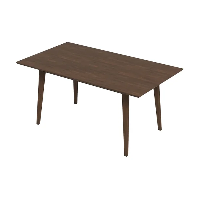 Levi Modern Style Solid Wood Rectangular Walnut Top Dining Table 63″