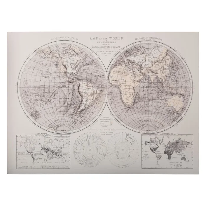 Lienzo impreso mundo