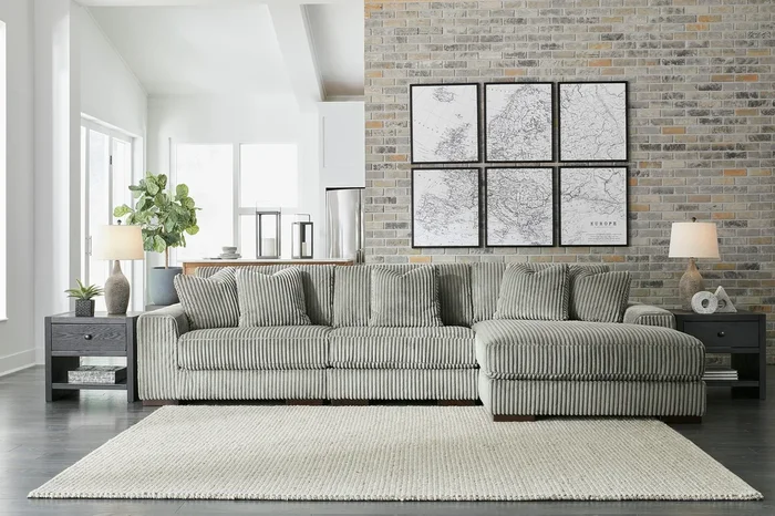 Lindyn Fog 3-Piece Modular Sectional with Right Arm Facing (RAF) Chaise