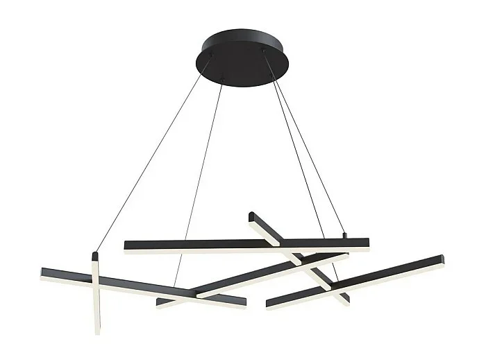 Line Lámpara colgante de techo LED integrada negra