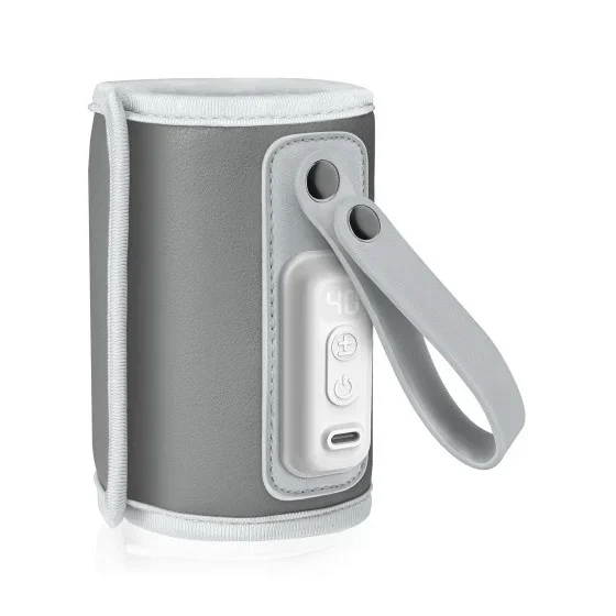 Lionelo – Calentador de biberones recargable THERMUP GO 18W/5V Gris plateado