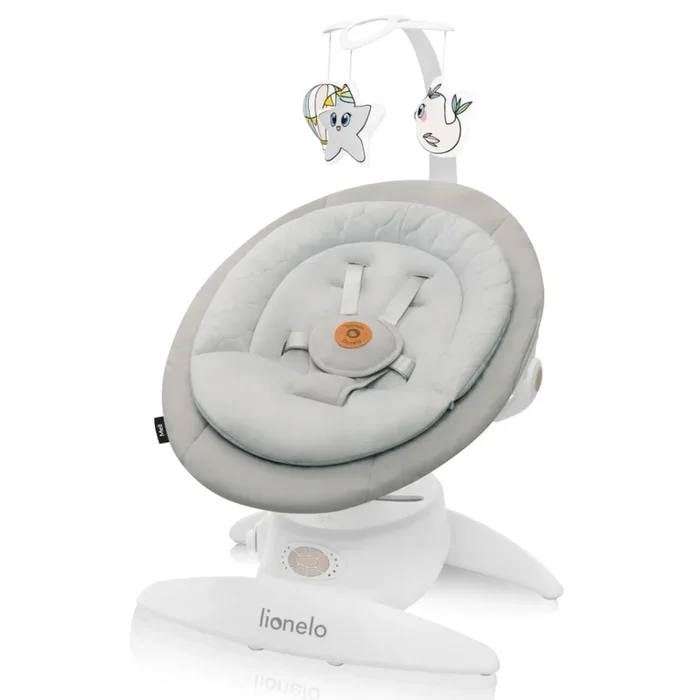 Lionelo – Mecedora para bebé con melodía MELL Beige Sand 4xAA + control remoto