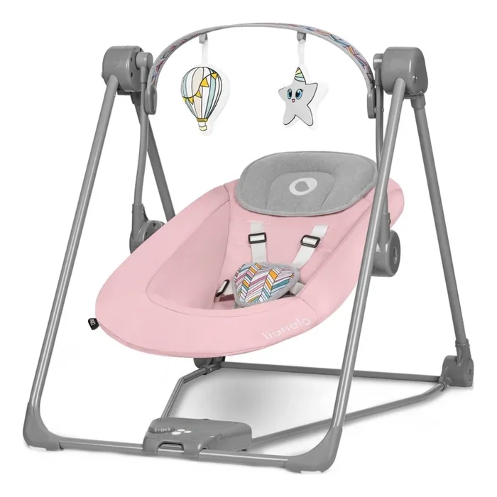 Lionelo – Mecedora para bebé OTTO 4xLR14 Pink Baby