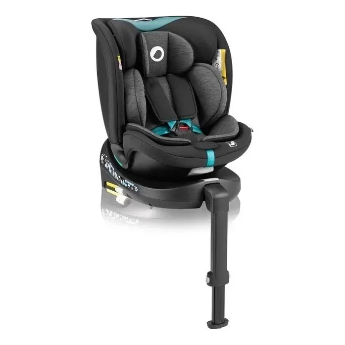 Lionelo – Silla de coche con base giratoria NAVY i-Tamaño 40-150 cm negro/turquesa