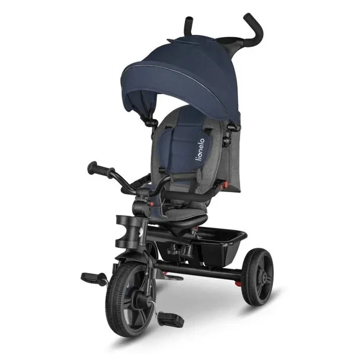 Lionelo – Triciclo infantil HAARI azul oscuro/gris