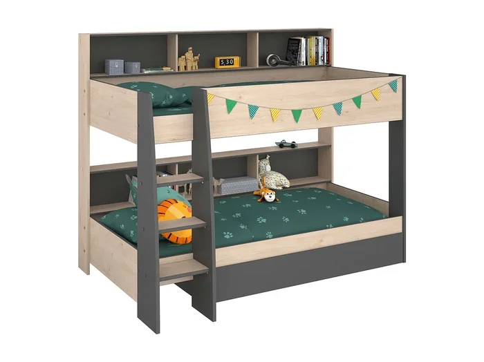 Litera Infantil Mouse 90×200 cm Dormitorio Juvenil roble Jackson Gris