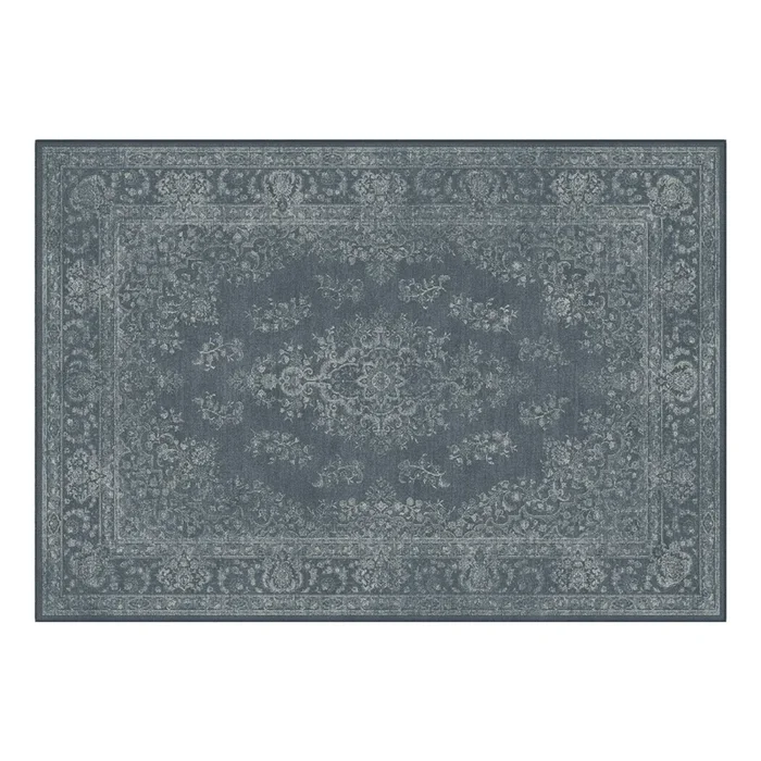 Liz Alfombra, de Viscosa, en color Azul, de 160x230x1cm – Lastdeco