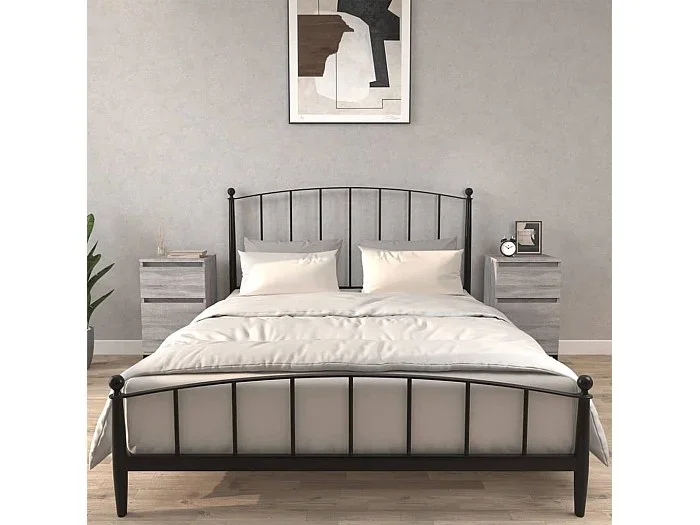 Lote de 2 Mesitas de noche color gris Sonoma 40x35x70 cm ES91437