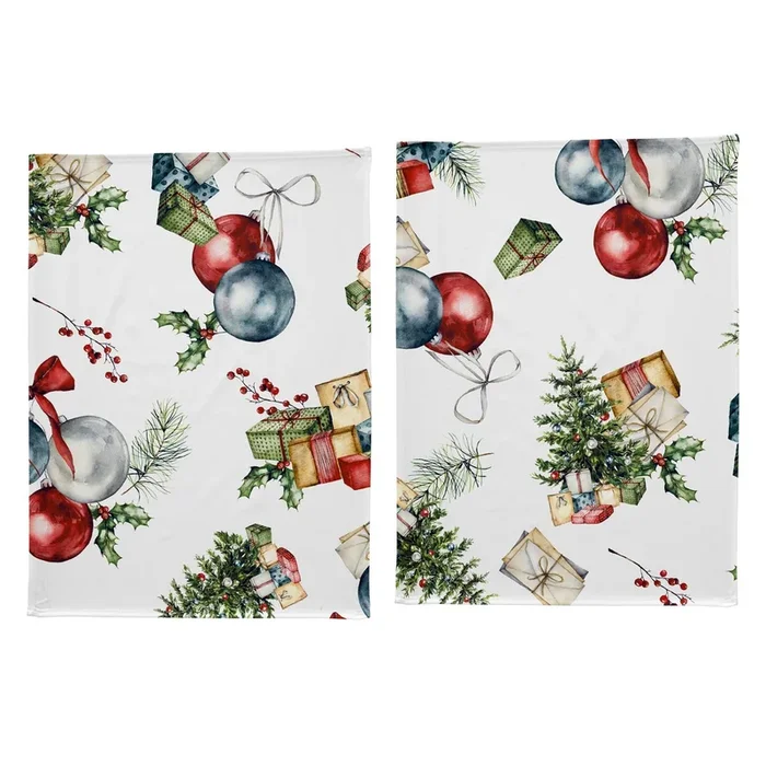 LOTE DE 2 PAÑOS DE COCINA DE NAVIDAD PRESENTS 50×70 cm