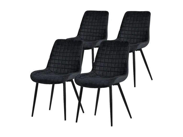 Lote de 4 sillas de comedor sillas de cocina sillas de salón sillas tapizadas terciopelo