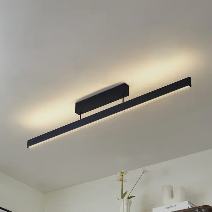 Lucande, plafón LED inteligente, Mylosh, negro, CCT, Tuya