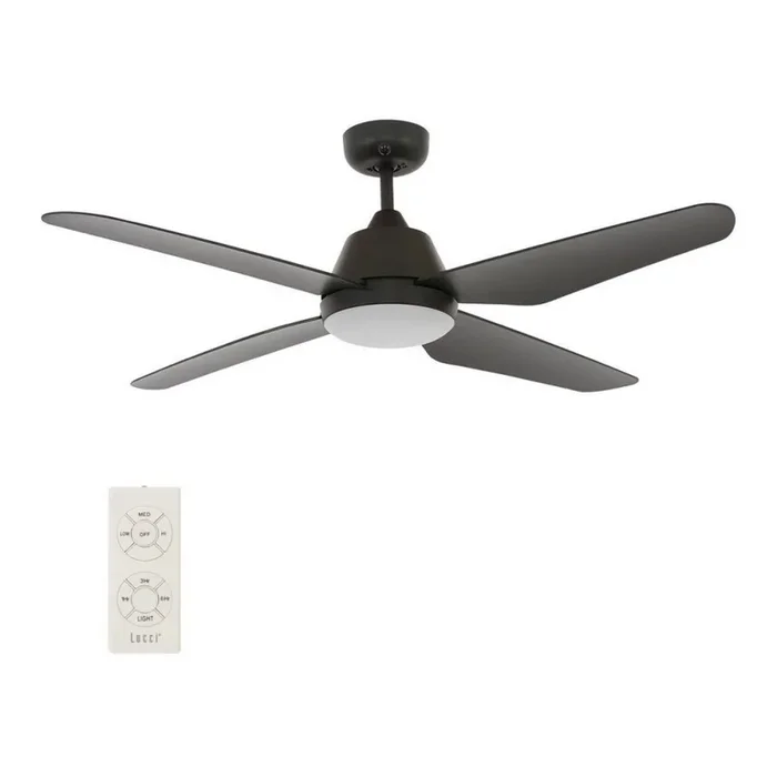 Lucci Air 212998 – Ventilador de techo LED ARIA LED/18W/230V negro + mando a distancia