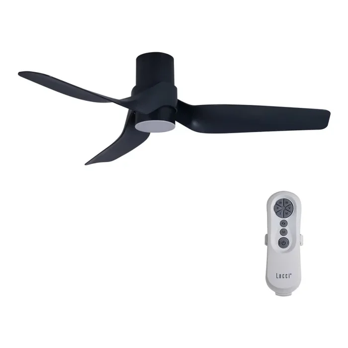 Lucci air 213354 – Ventilador de techo LED regulable NAUTICA 1xGX53/12W/230V negro + mando a distancia