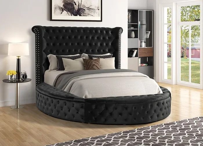 Lux II (USB Charger) Black King Platform Bed