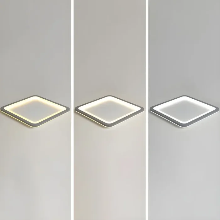 Luz de Techo Moderna en Gris Oscuro Iluminación de Techo LED Metálica para Sala de Descanso – 220 A 240 V Gris oscuro 59,69 cm Tercer Gear