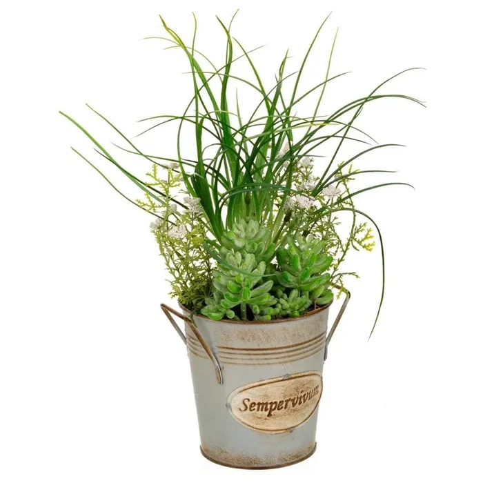 Maceta cactus artificial 21x21x34