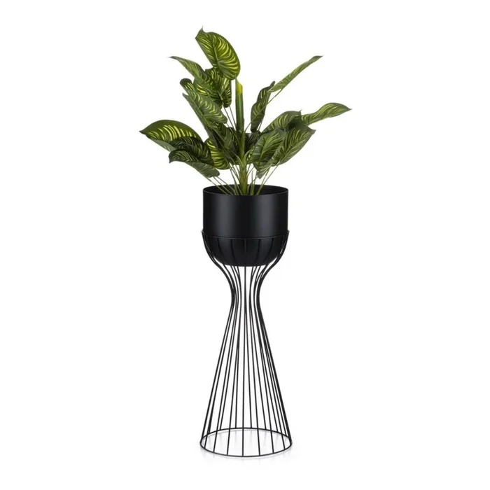 Maceta de metal LOFT 56×20 cm negro