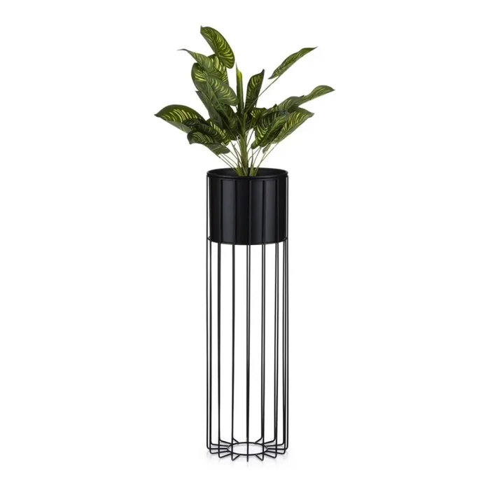Maceta de metal LOFT 70×20 cm negro