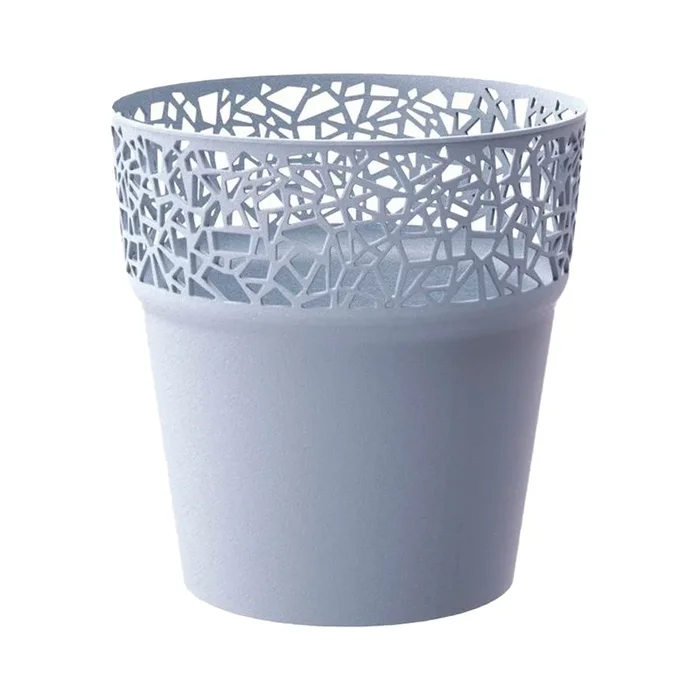 Maceta De Plastico Tree En Color Gris Hielo 14,5 (Largo) X 14,5 (Ancho) X 14,8 (Alto) Cm