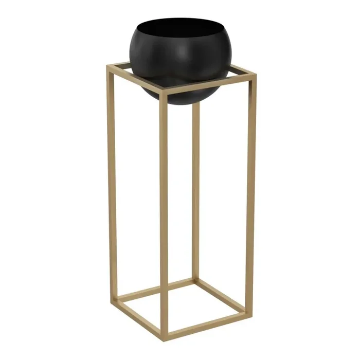 Macetero de metal 81,3×29 cm dorado