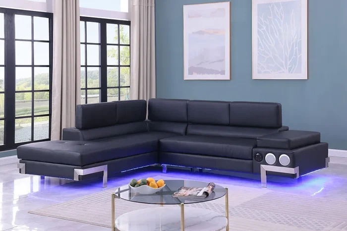 Magic (LED & Speaker) Black Sectional