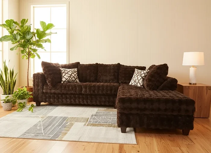 Mamba Chocolate Right Arm Facing (RAF) Sectional