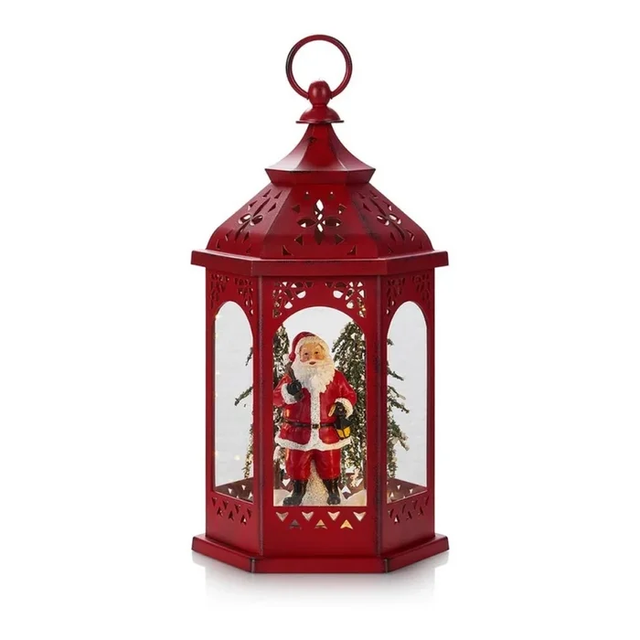 Markslöjd 704975 – LED Decoración navideña ROLF LED/3xAA linterna roja