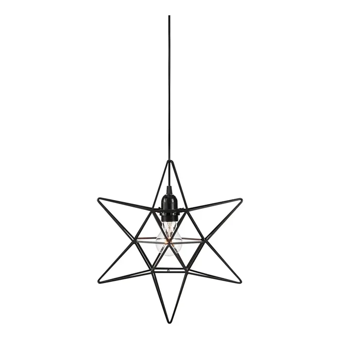 Markslöjd 705299 – Decoración de Navidad CONTOUR 1xE27/40W/230V negro