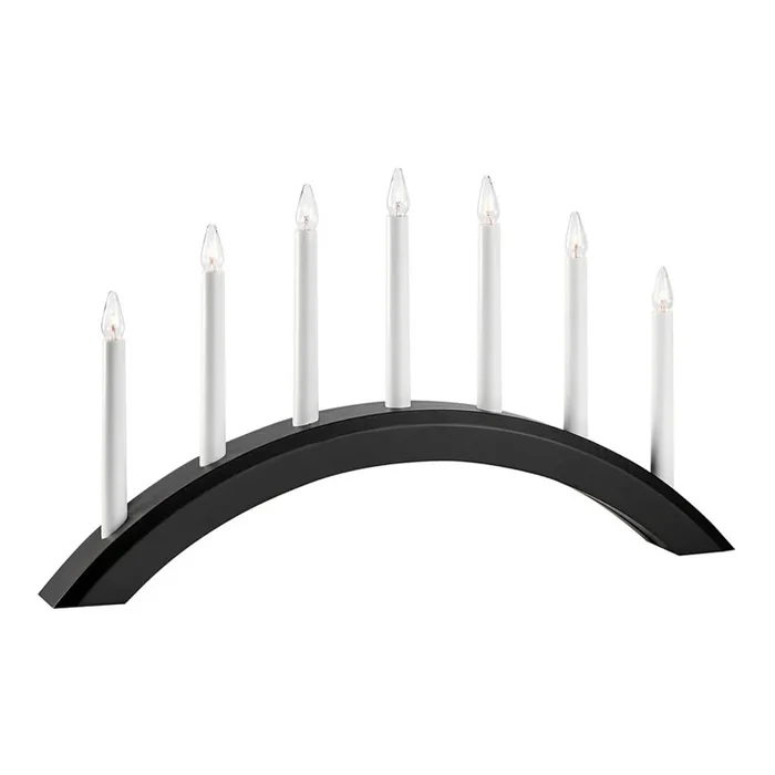 Markslöjd 705956 – Portavelas de Navidad AVENTO 7xE10/3W/230V negro
