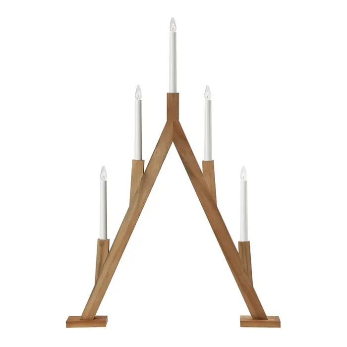 Markslöjd 706161 – Portavelas de Navidad BJURFORS 5xE10/3W/230V marrón