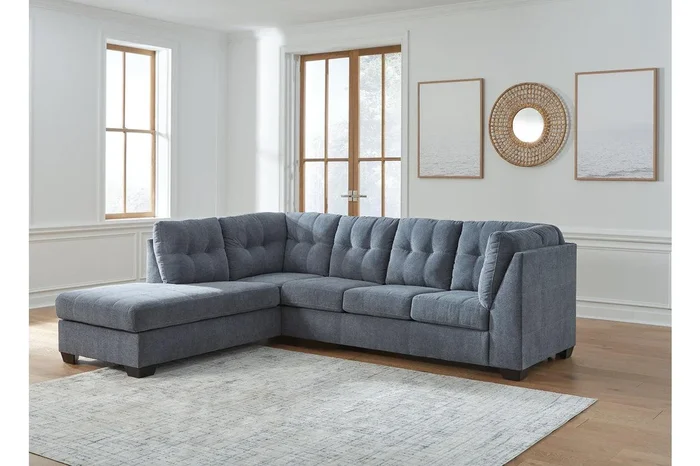Marleton Denim 2-Piece Sectional with LAF Chaise