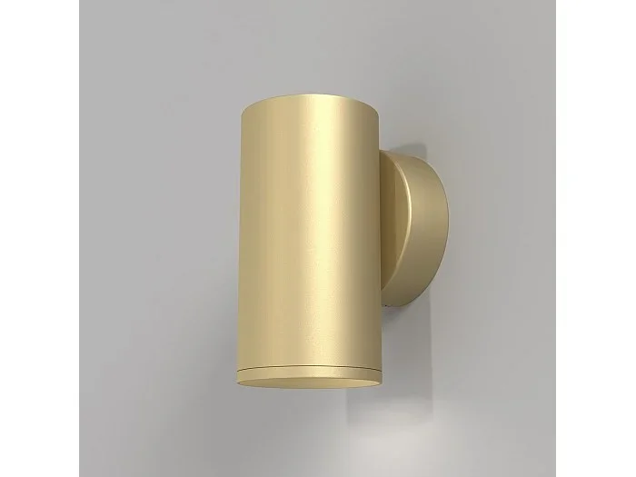 Maytoni FOCUS S Aplique de Pared de Empotrar GU10 Oro Mate