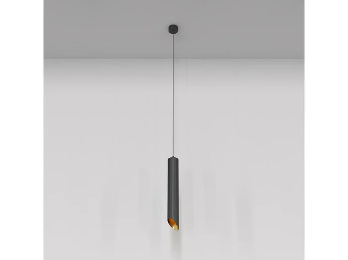 Maytoni Lipari Lámpara de Techo Colgante Slim Negro, Dorado, 40cm, GU10