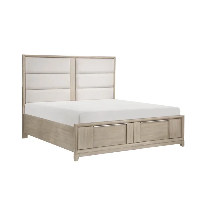 McKewen Light Gray King Storage Platform Bed