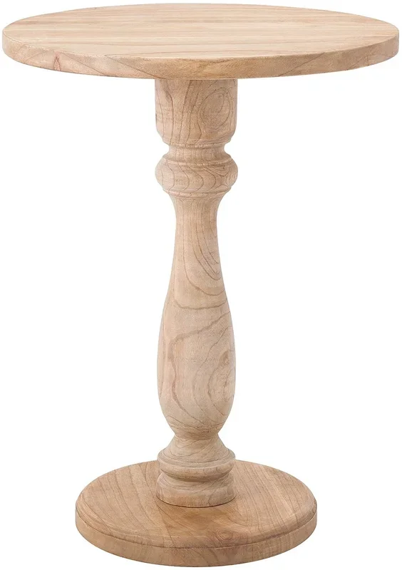 Mesa auxiliar Adamsville Madera Natural Ø 50 cm