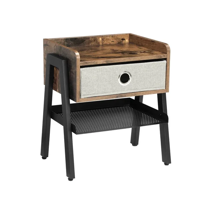Mesa Auxiliar con Cajón de Tela-VASAGLE