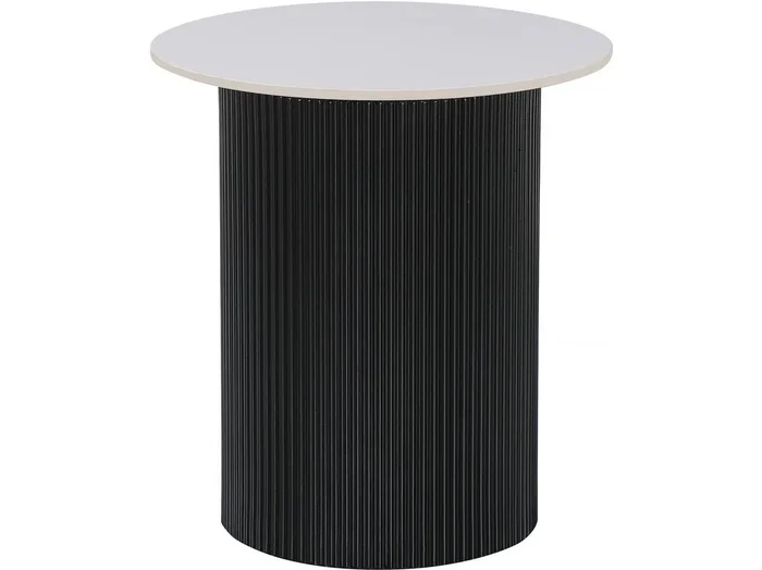 Mesa auxiliar de cerámica «Eclat», mesita de noche – 50 x 50 x 55 cm – Blanco