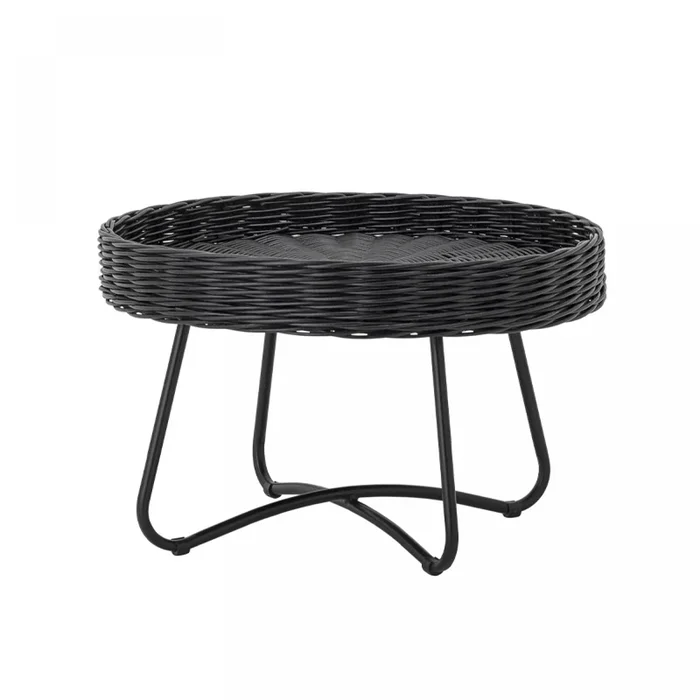 Mesa Auxiliar de Ratán Negra ‘Erik’