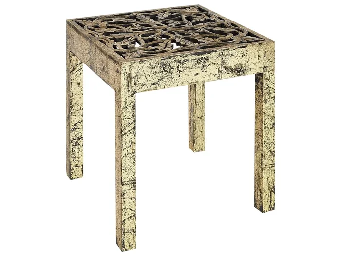 Mesa auxiliar PALASI Madera de mango Dorado