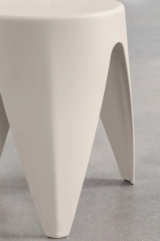 Mesa Auxiliar para Jardín Redonda (Ø39 cm) Siurana Beige Tapioca – SKLUM